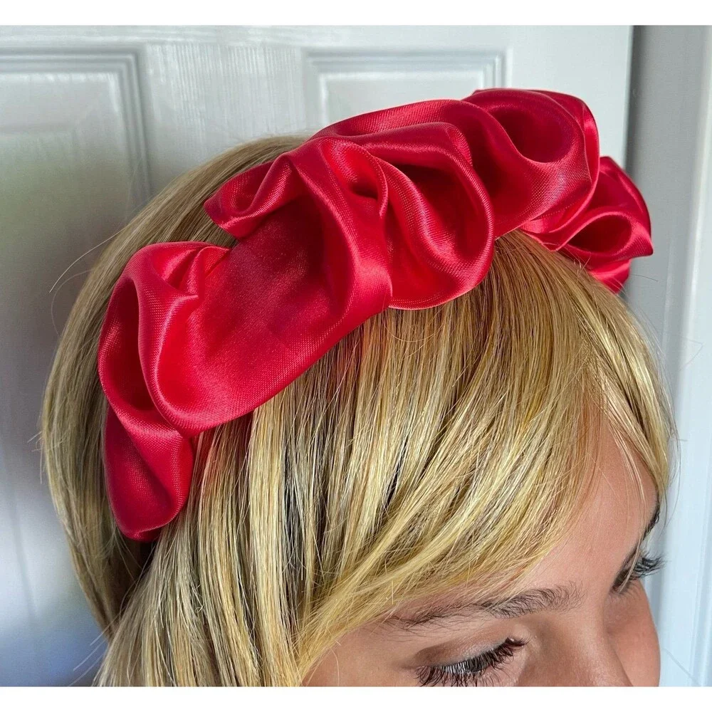 New Headband Satin Red hair accessories